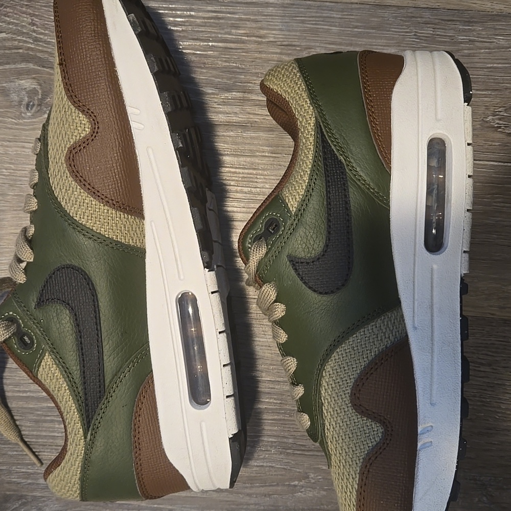 Nike Air Max 1 ESS PRM “Neutral Olive/Cargo Khaki” US Men Size 9.5 RETAIL $250 - Picture 3 of 10